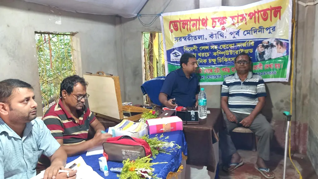 Eye care camp team